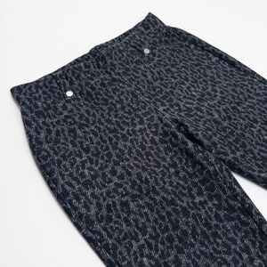 Michael Michael Kors Skinny Jeans Women's Size S Black Gray Leopard Print